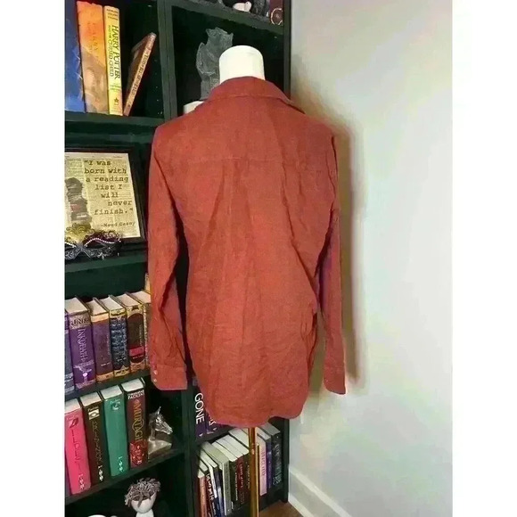 Abercrombie Fitch Rust Colored Soft Boyfriend Flannel Women's Size XS - Picture 2 of 3